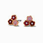 Triple Flower Stud Earrings,