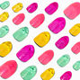 Bubble Rainbow Stiletto Press On Faux Nail Set - 24 Pack,