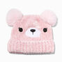 Claire&#39;s Club Bear Pink Beanie Hat,