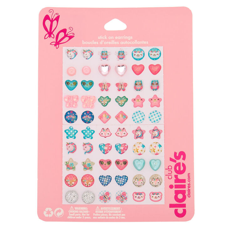 Claire&#39;s Club Butterfly Magic Stick On Earrings - 30 Pack,
