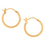 18kt Gold 14MM Plated Hoop Earrings,