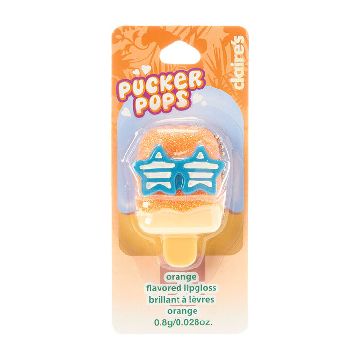 Gloss &agrave; l&egrave;vres sucette Pucker parfum orange,