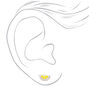 Clous d&rsquo;oreilles quartier de citron en argent,