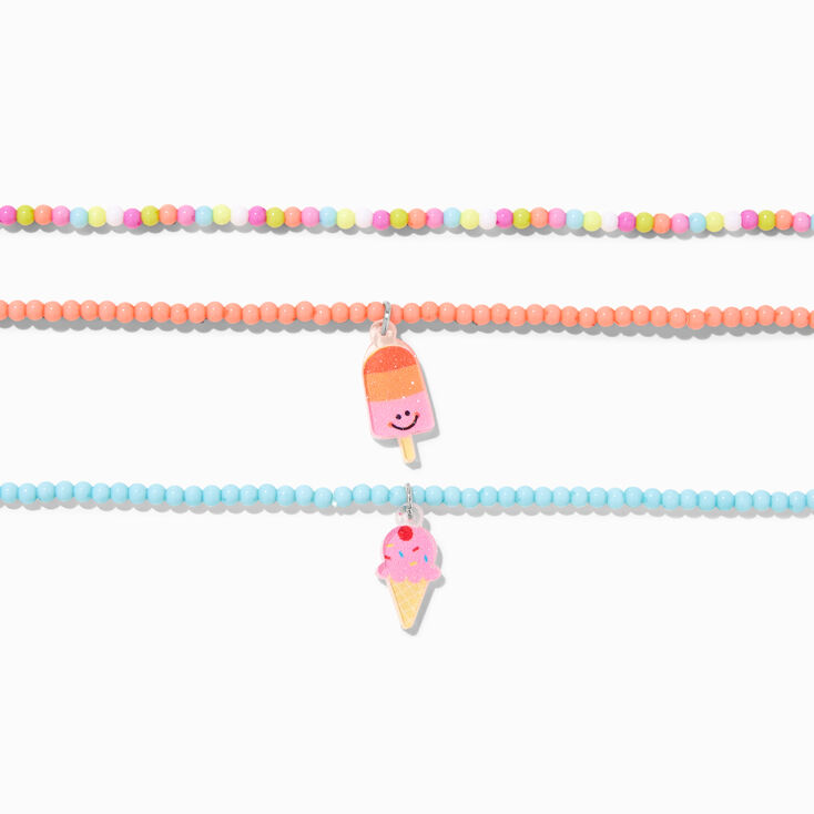 Claire&#39;s Club Summer Popsicle Beaded Choker Necklaces - 3 Pack,
