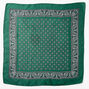 Floral Paisley Silky Bandana Headwrap - Hunter Green,