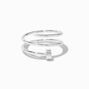 Silver-tone Twisted Nail Rings - 5 Pack,