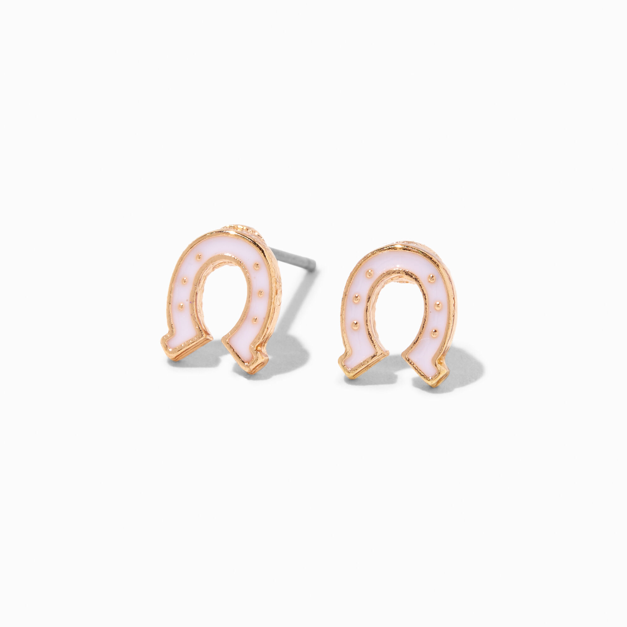 Gold stud top earrings claire's