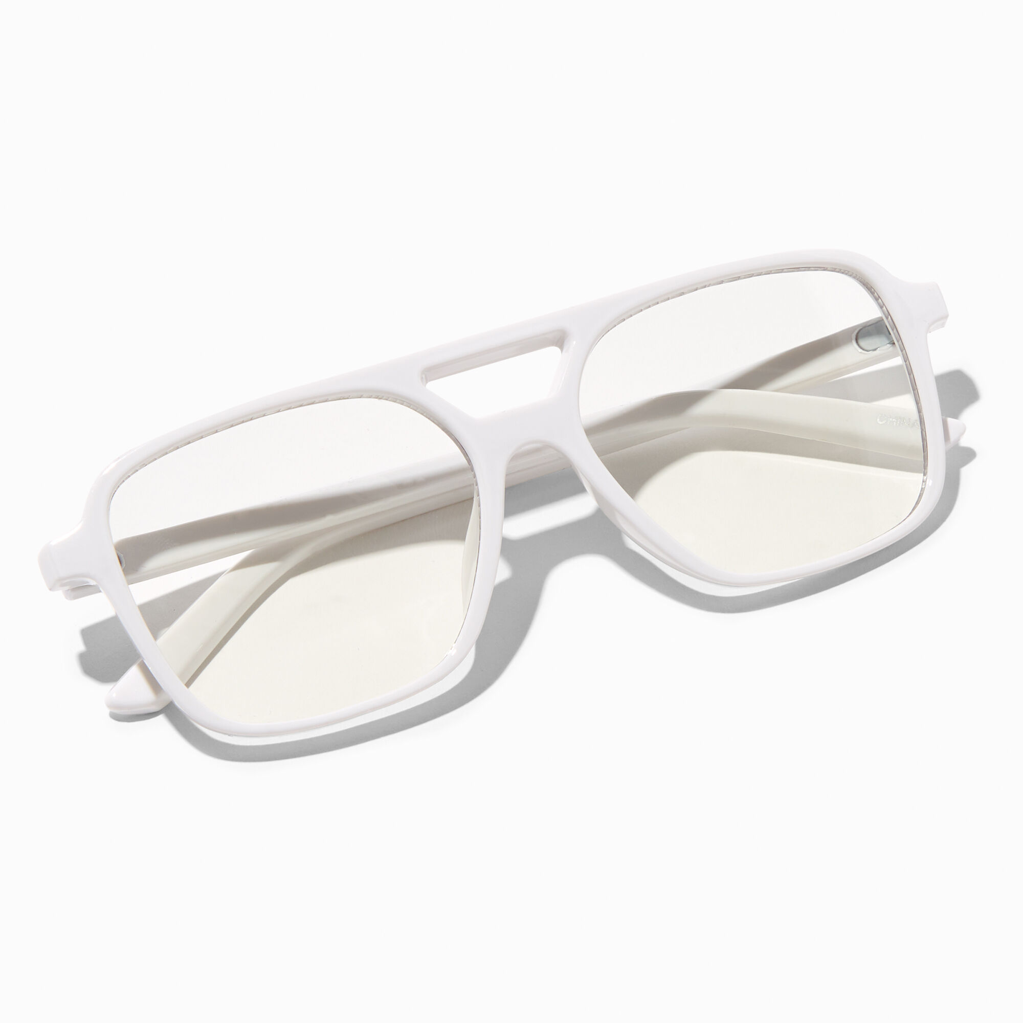 Clear plastic aviator online glasses