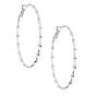 Silver 60MM Twisted Hoop Earrings,