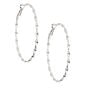 Silver-tone 60MM Twisted Hoop Earrings,