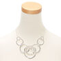 Hammered Silver Bubble Statement Necklace,
