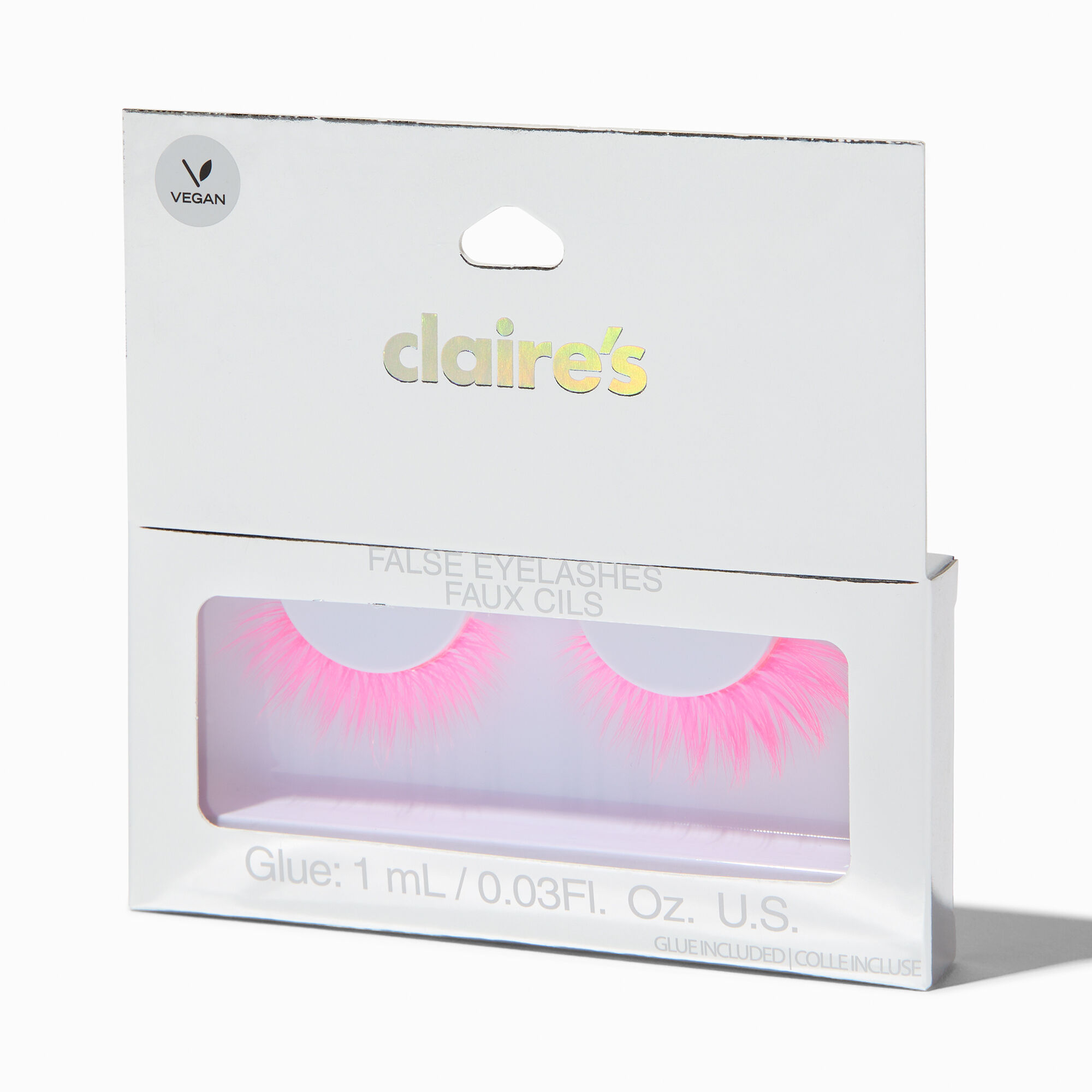 View Claires Neon Vegan False Eyelashes Pink information