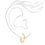 Gold 20MM Twisted Hoop Earrings,