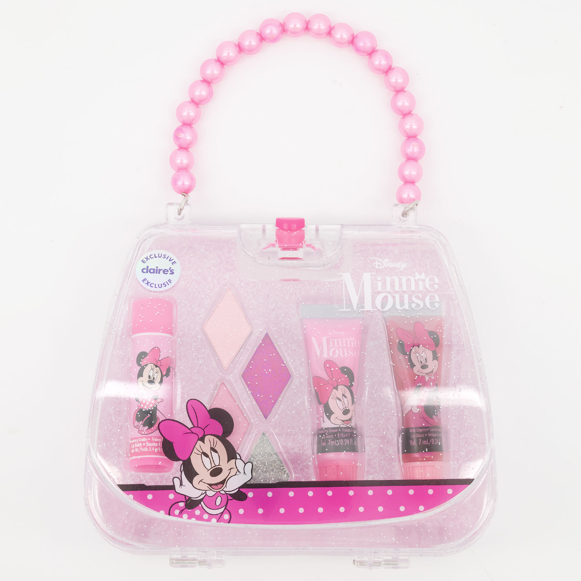 View Claires Disney Minnie Mouse Cosmetic Set Purse Blue information