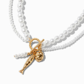 Pearl Toggle Beach Multi-Strand Necklace,