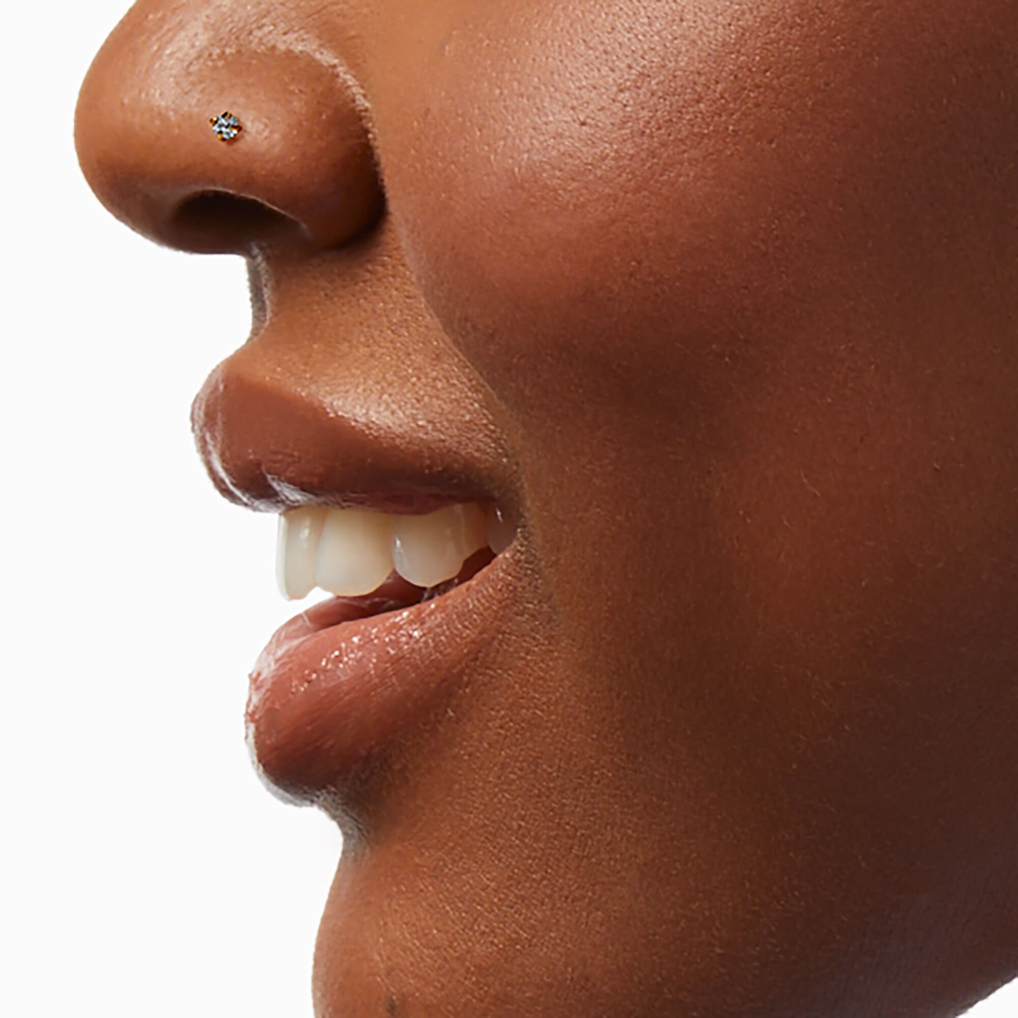 20G Gold-tone Titanium Cubic Zirconia Studs & Hoops - 6 Pack,