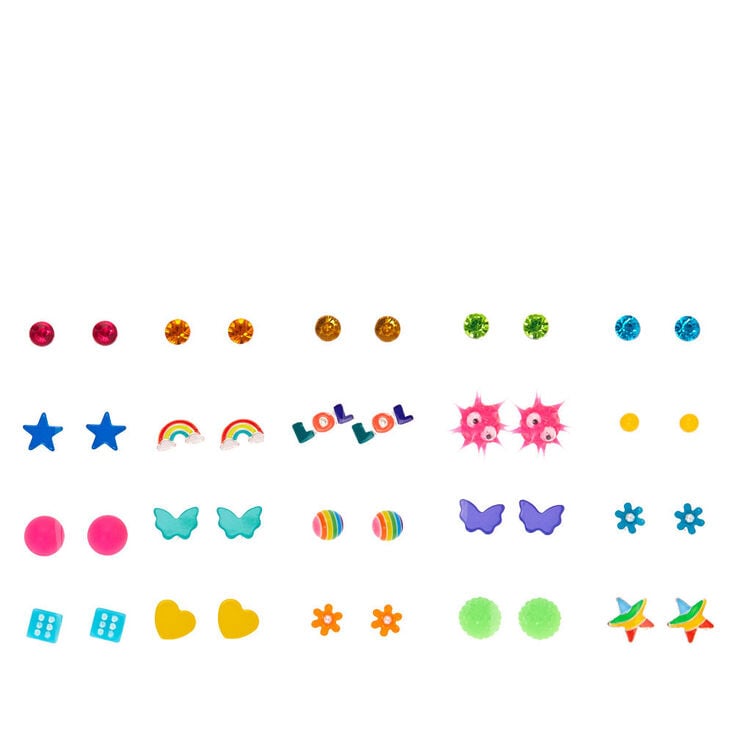 Neon Summer Fun Stud Earrings,