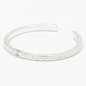 C LUXE by Claire&#39;s Sterling Silver Textured Thin Band Toe Ring,