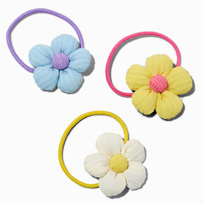 Claire&#39;s Club Puffy Daisy Hair Ties - 6 Pack,