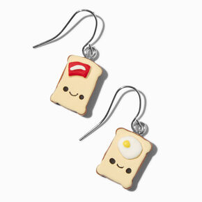 Happy Face Bacon &amp; Egg Toast 0.5&quot; Drop Earrings,