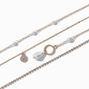 Gold Pearl Chain Bracelets - 4 Pack,