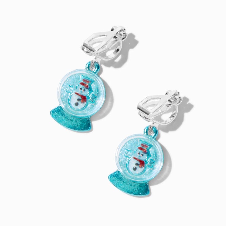 Snow Globe Clip-On Earrings,
