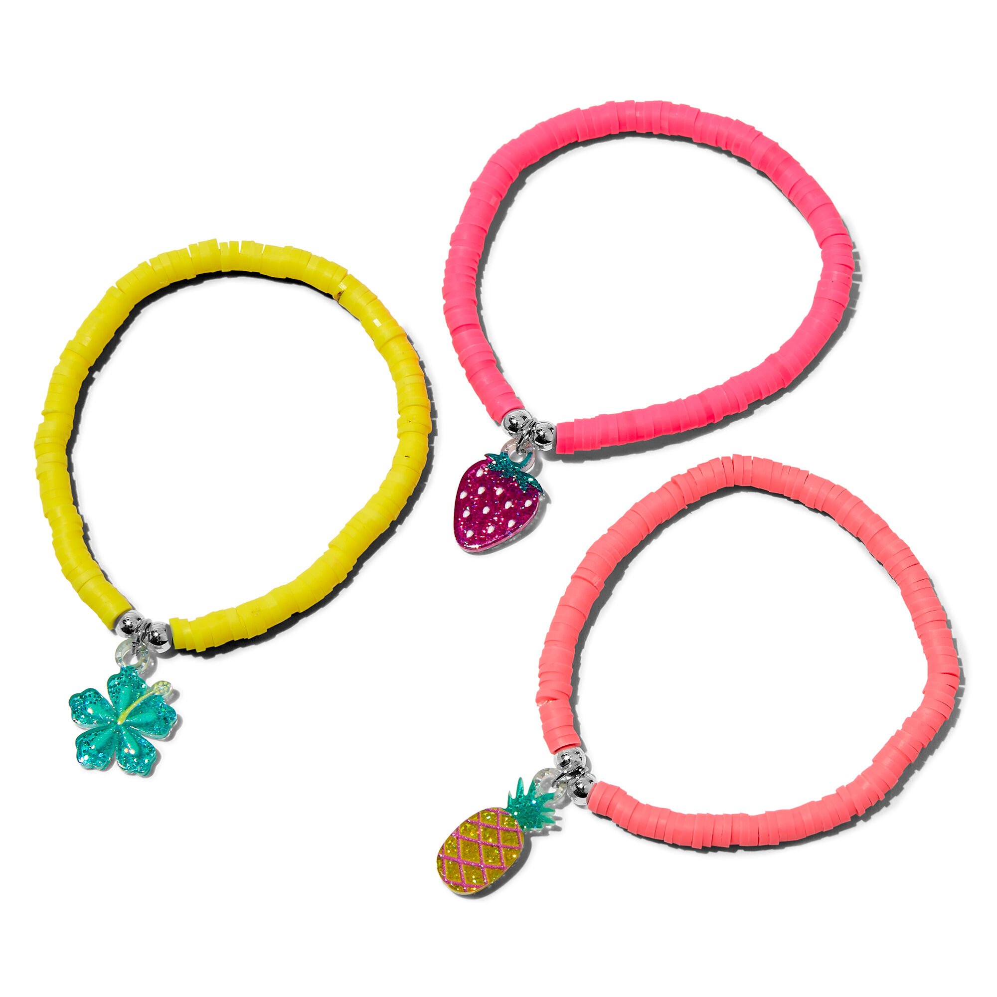 View Claires Club Summer Fruit Fimo Clay Beaded Stretch Bracelet information
