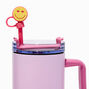 Happy Face &amp; Rainbow Heart Straw Covers - 2 Pack,