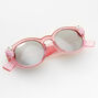 Claire&#39;s Club Unicorn Pink Glitter Mod Sunglasses,