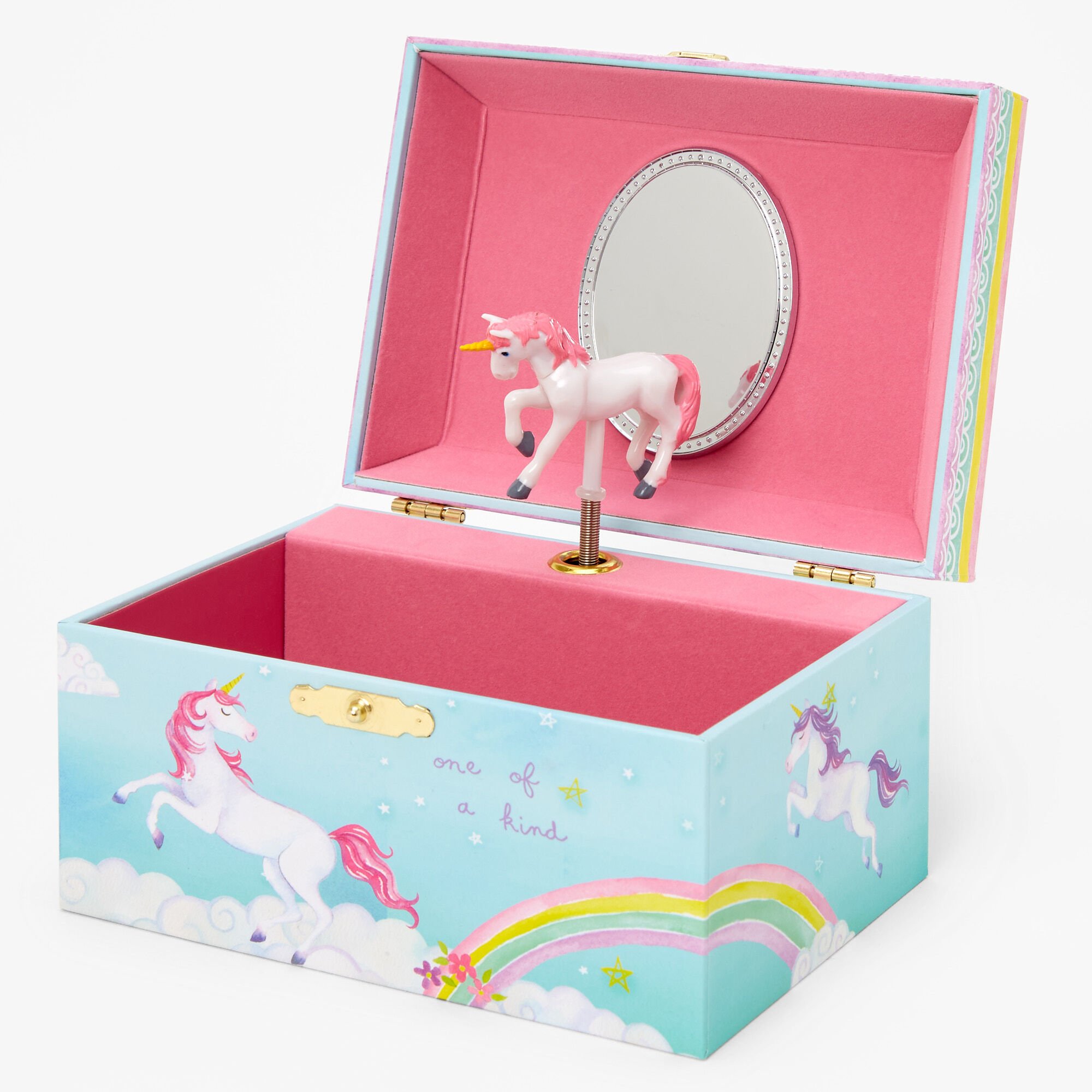 Claire s Club Magical Unicorn Musical Jewelry Box Blue Claire s US