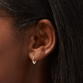 Boucles d&rsquo;oreilles superposables perle d&rsquo;imitation couleur dor&eacute;e - Lot de 3,