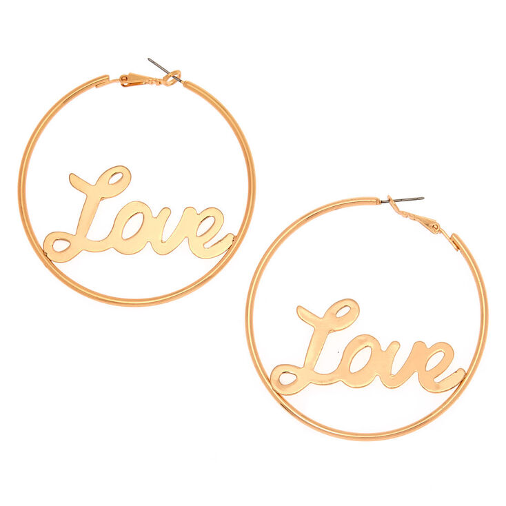 Love earrings gold
