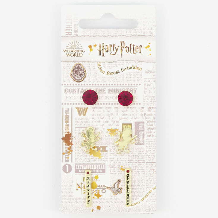 Harry Potter&trade; Gryffindor Stud Earring Set - 3 Pack,