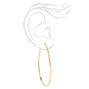 Gold 80MM Molten Hoop Earrings,