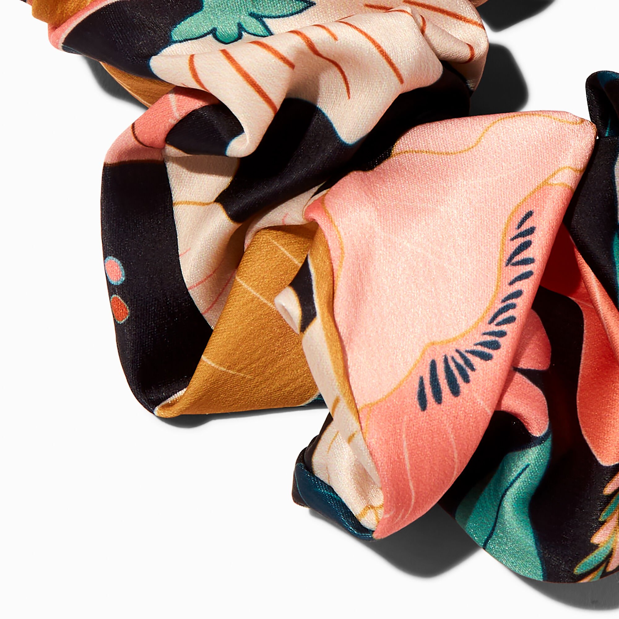 Giant Peach Floral Hair Scrunchie,