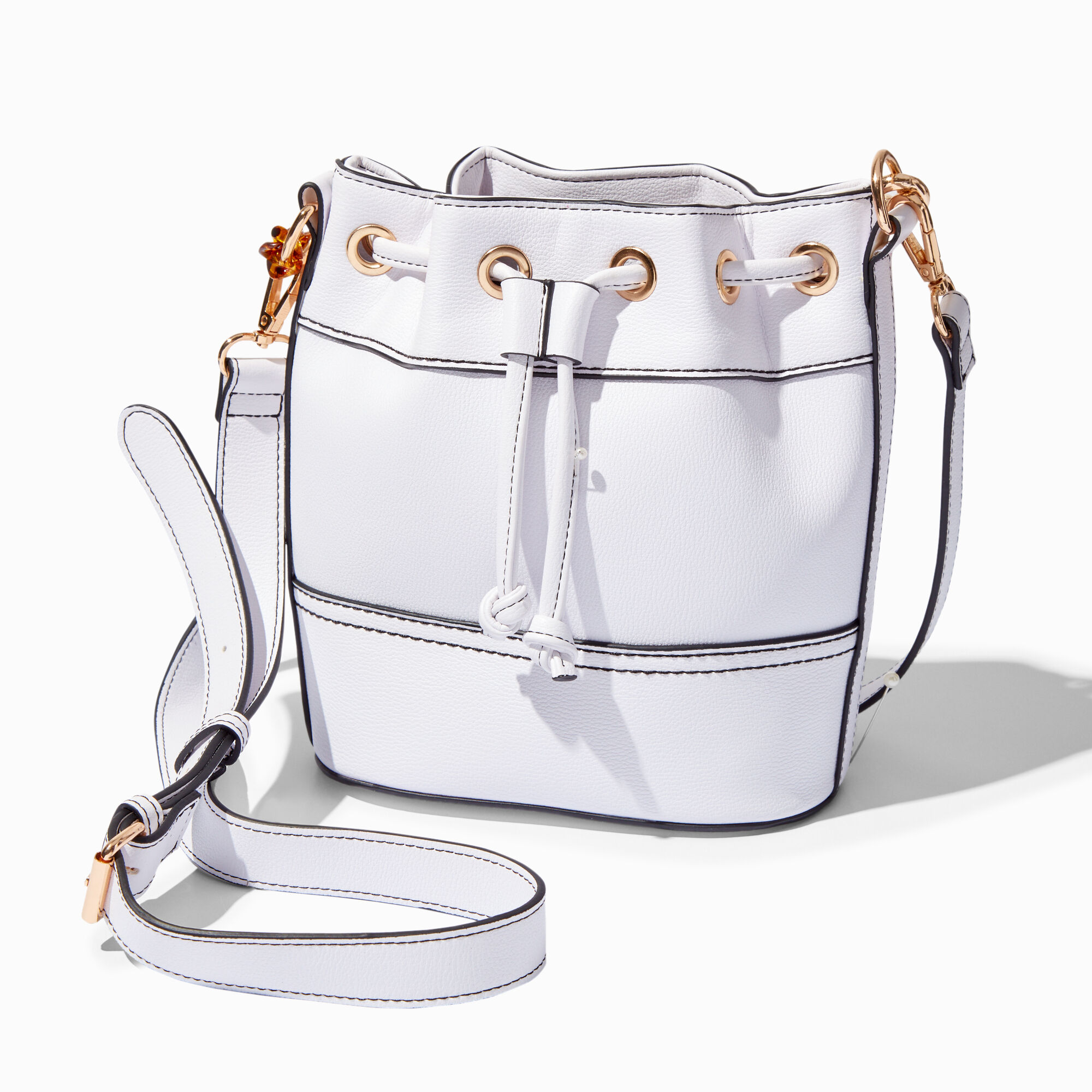 View Claires Bucket Handbag White information