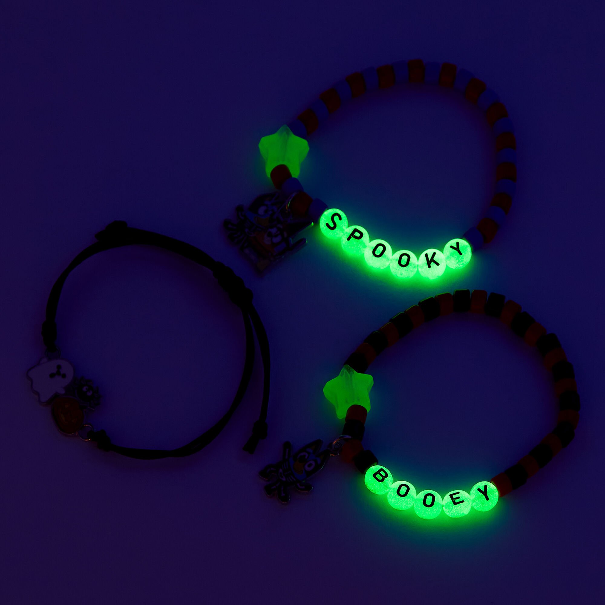Bluey Halloween Glow in the Dark Bracelet Set - 3 Pack,