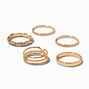 Gold-tone Twisted Rings - 5 Pack,