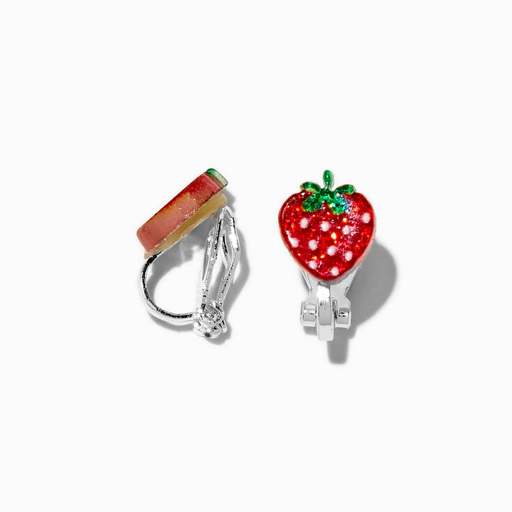 Strawberry Clip-On Stud Earrings,