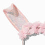 Pink Floral &amp; Sequin Bunny Ears Headband,