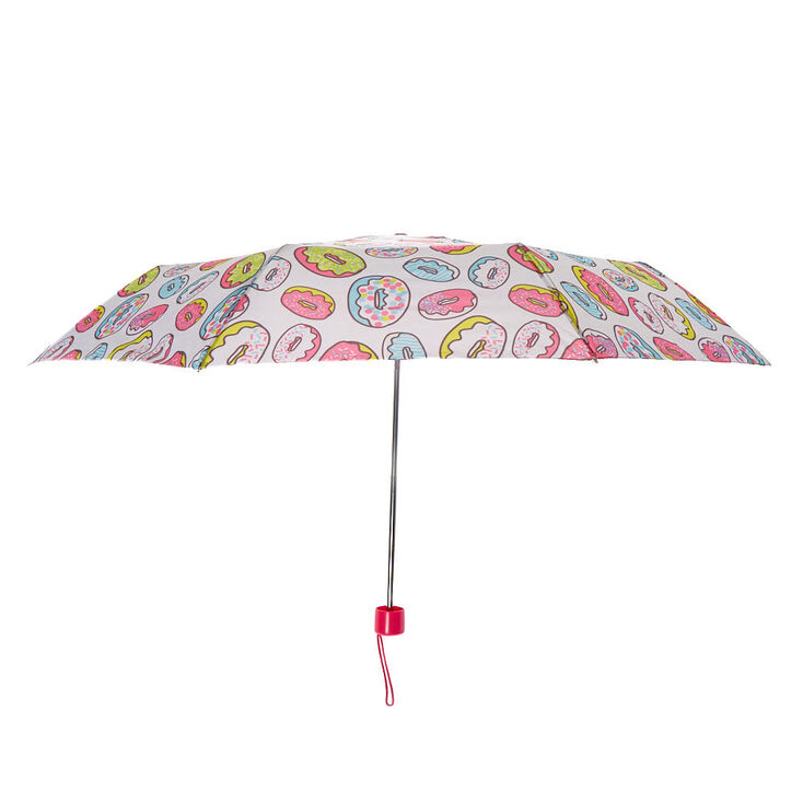 Claire's Parapluie blanc avec donuts arc-en-ciel