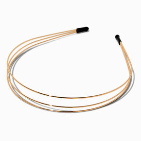 Triple Row Thin Gold Headband,