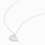 Silver-tone Cystal Zodiac Symbol Pendant Necklace - Cancer,