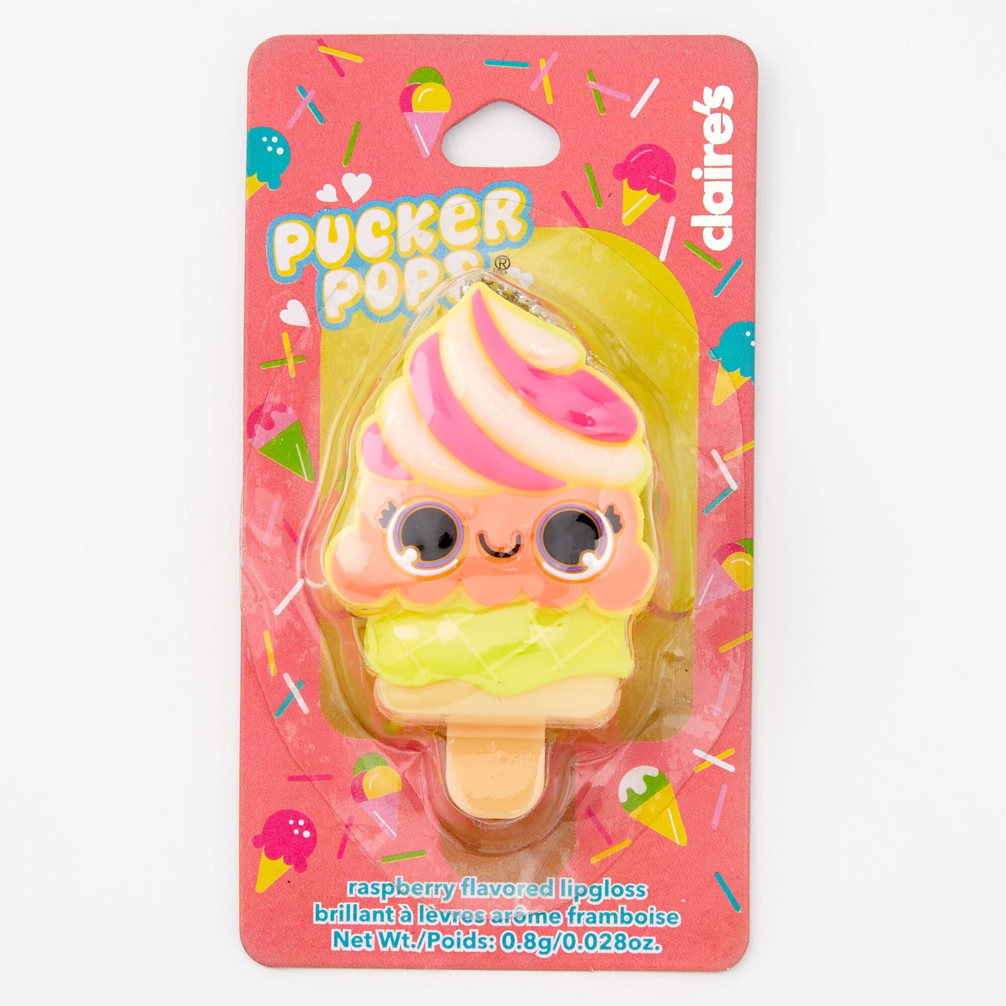 Pucker Pops® Ice Cream Lip Gloss - Raspberry,