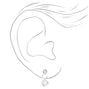 Silver Cubic Zirconia Dangle Drop Earrings,