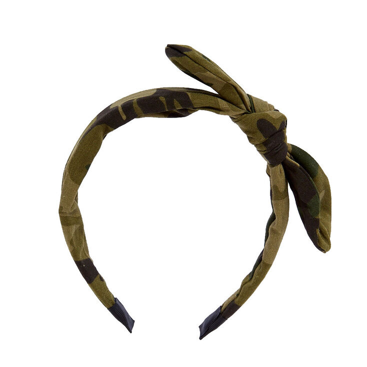 Camo Top Knotted Bow Headband,