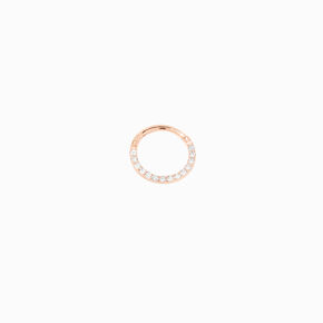 18K Rose Gold Plated 18G Crystal Cartilage Clicker Earring,