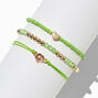 Lot de bracelets en perles de rocaille inspiration &laquo;&nbsp;Grow&nbsp;&raquo; vert citron - Lot de 3,