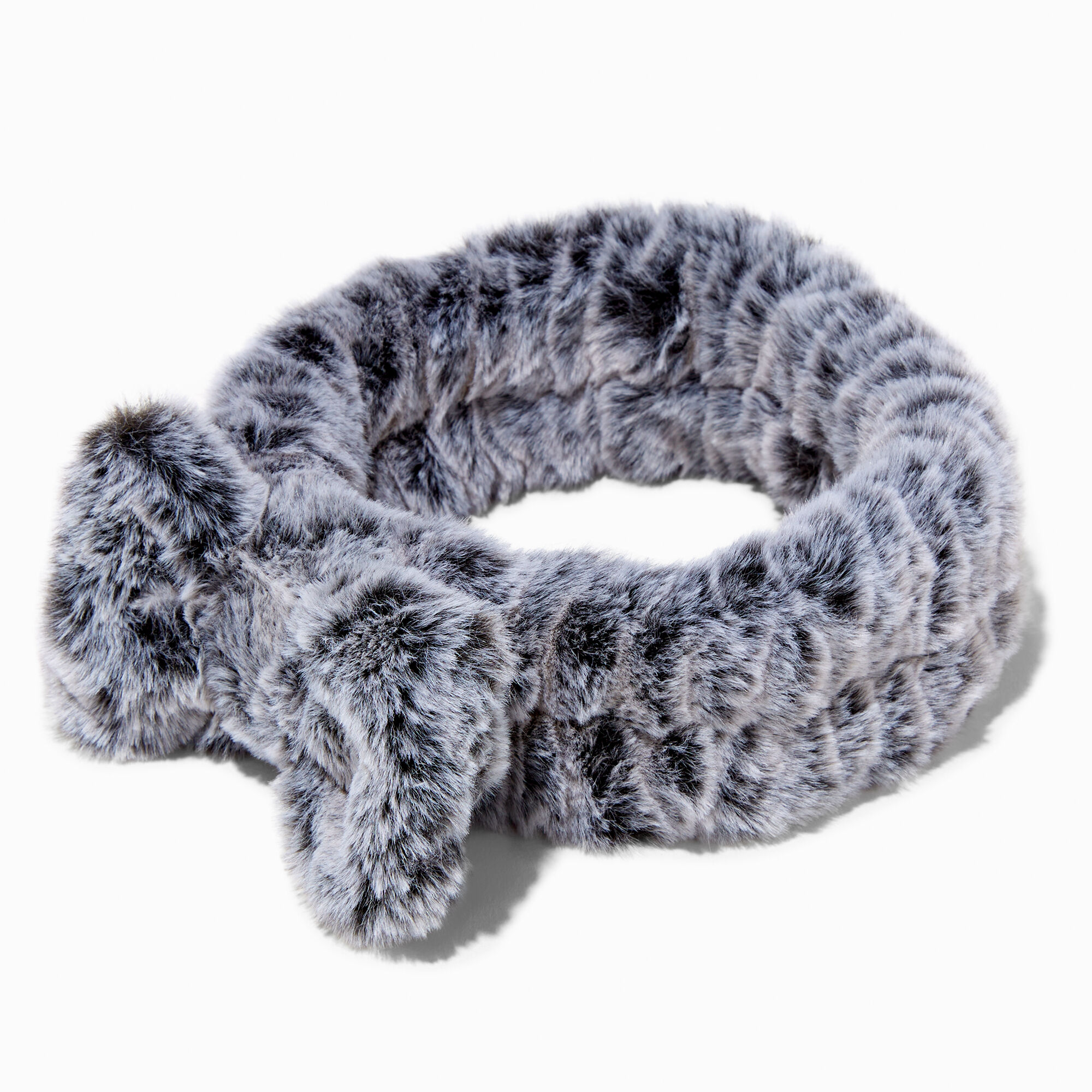 View Claires Furry Makeup Bow Headwrap Grey information