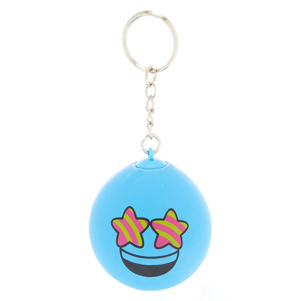 Star Eyes Emoji Stress Ball Keyring - Blue,